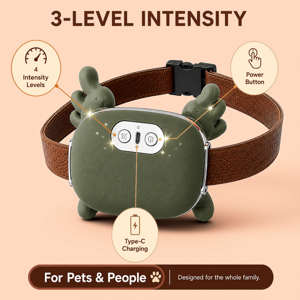 Podpups Snuggle Paw Massager - intensity levels, power button, Type-C charging, for pets and people